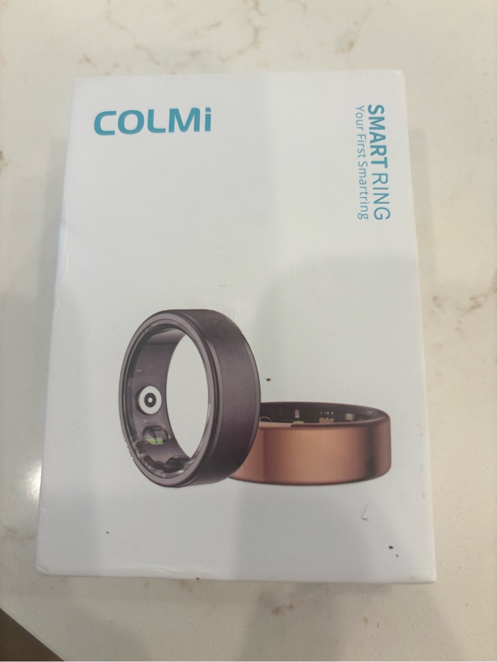 COLMI R02 Smart Ring Activity Tracker Size 8 Gold Heart Rate Sleep Waterproof